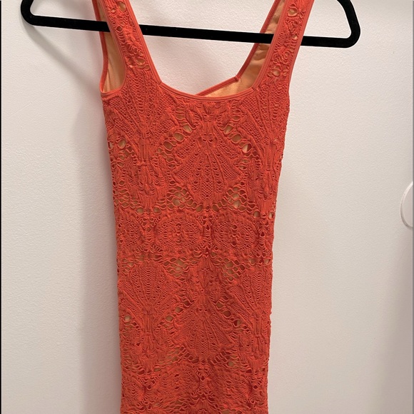 FREE PEOPLE | PEACH BODYCON DRESS - Picture 2 of 4